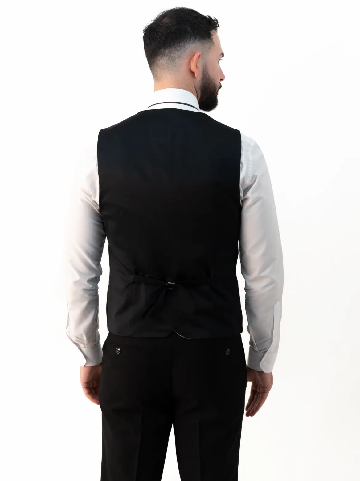 Paolo - Black Three Piece Suit - Image 4