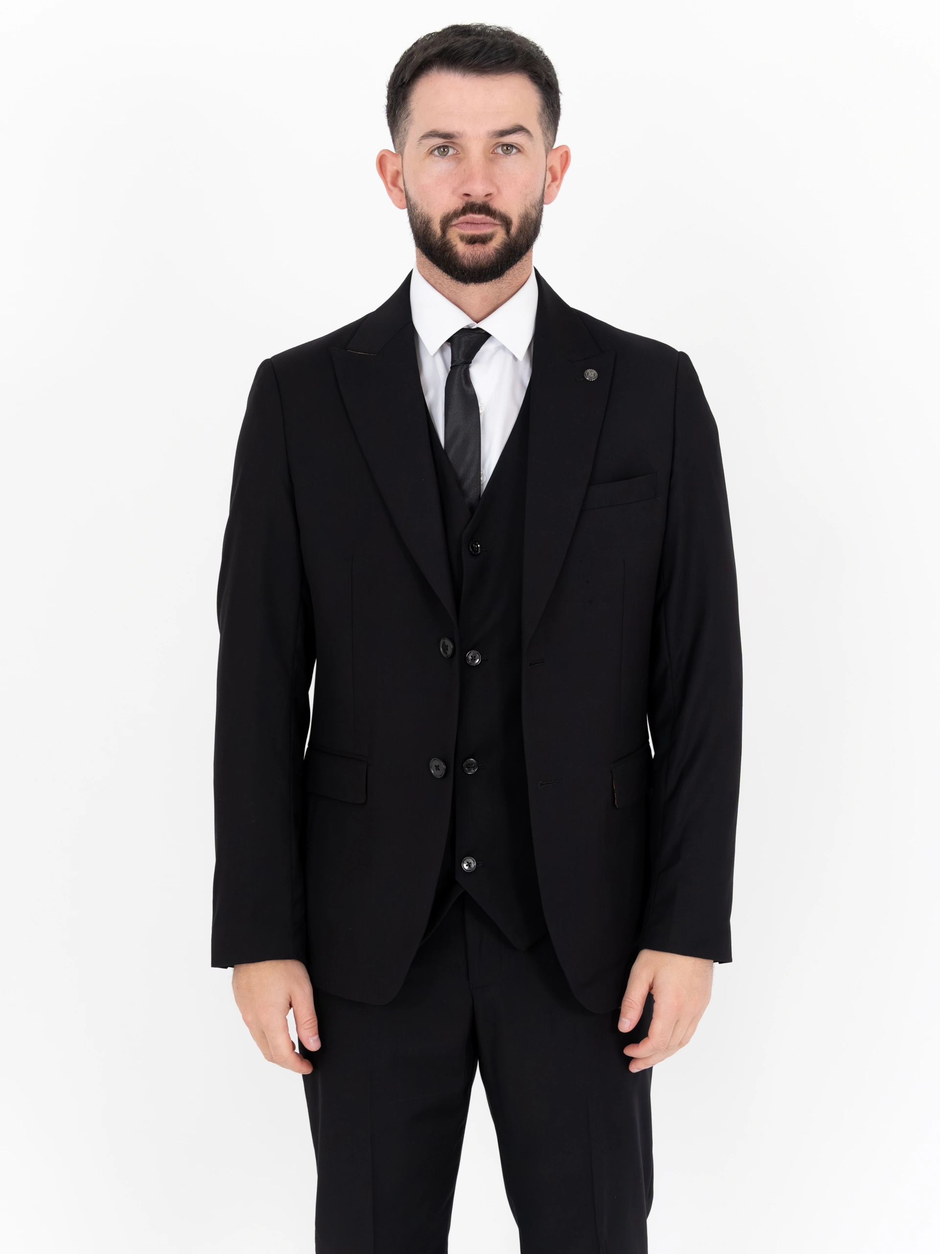 Paul - Black Three Piece Suit 3 Paul - black three piece suit - image 3