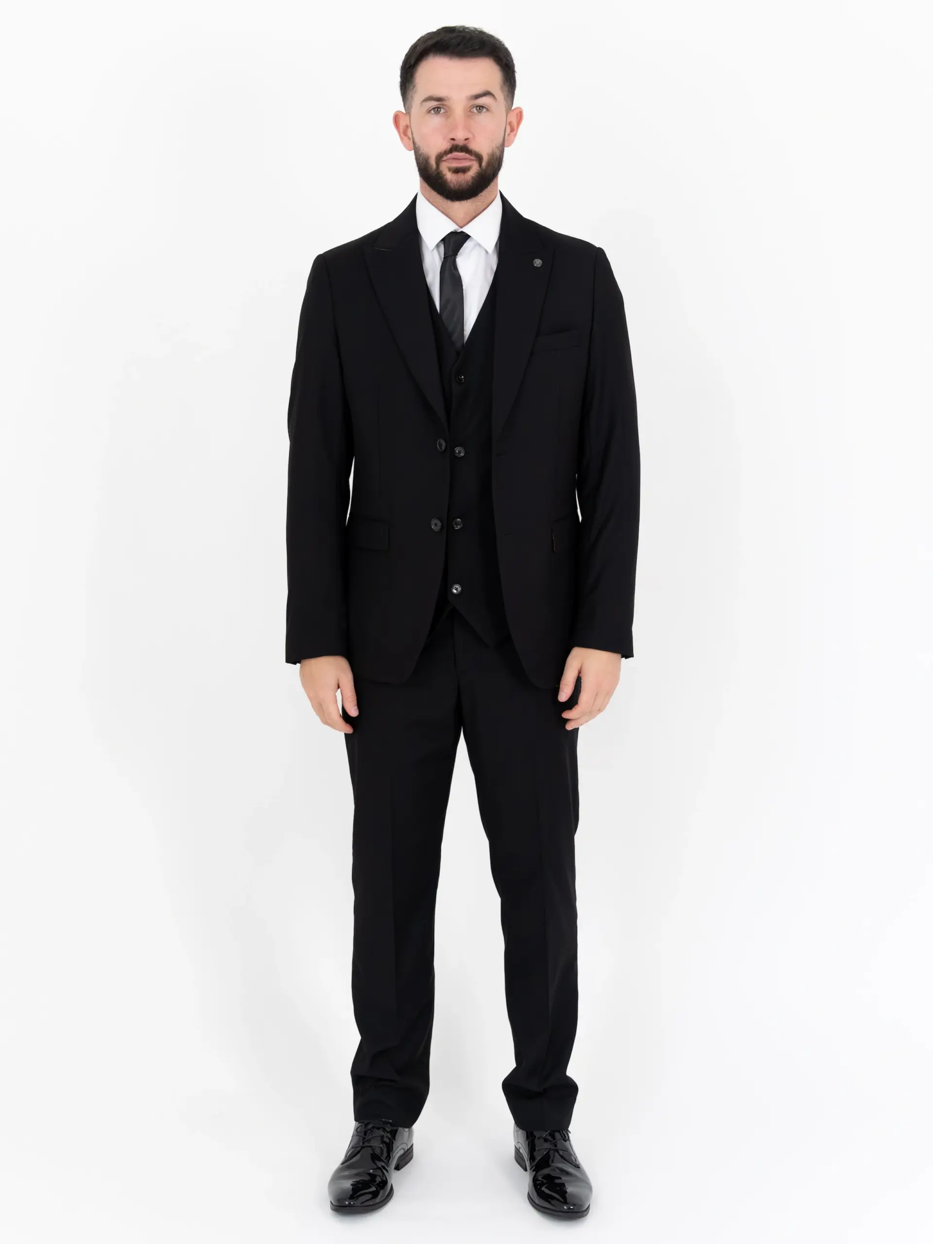 Paul - Black Three Piece Suit 1 Paul - black three piece suit