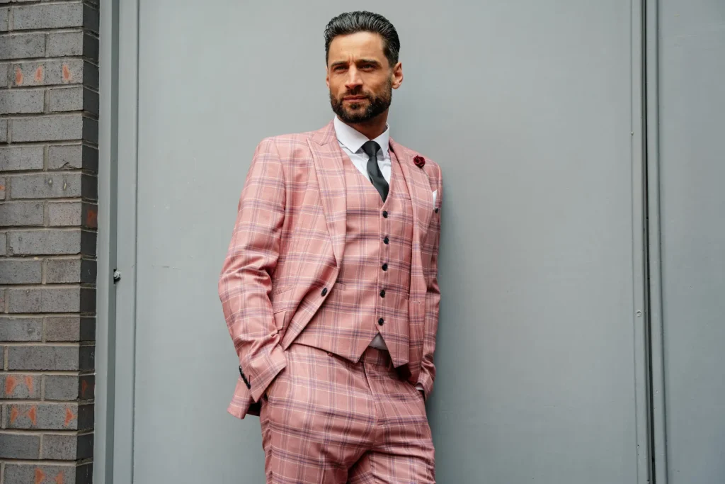 Rose pink 3 piece suit