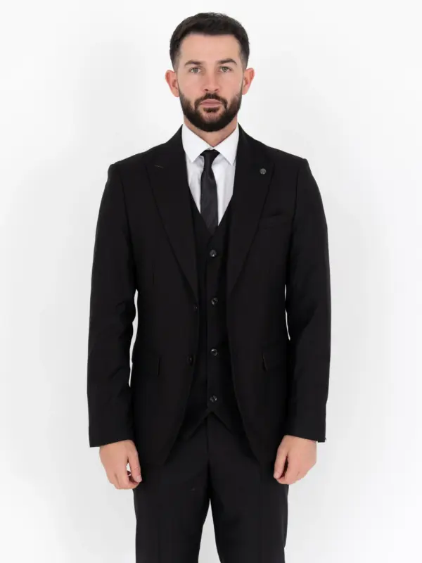 Thomas - Black Three Piece Suit 16 Thomas - black three piece suit