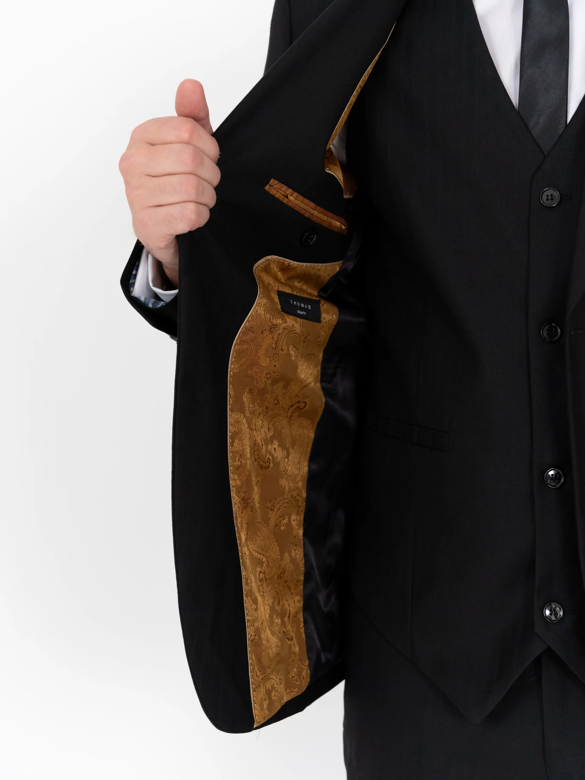 Thomas - Black Three Piece Suit 6 Thomas - black three piece suit - image 6