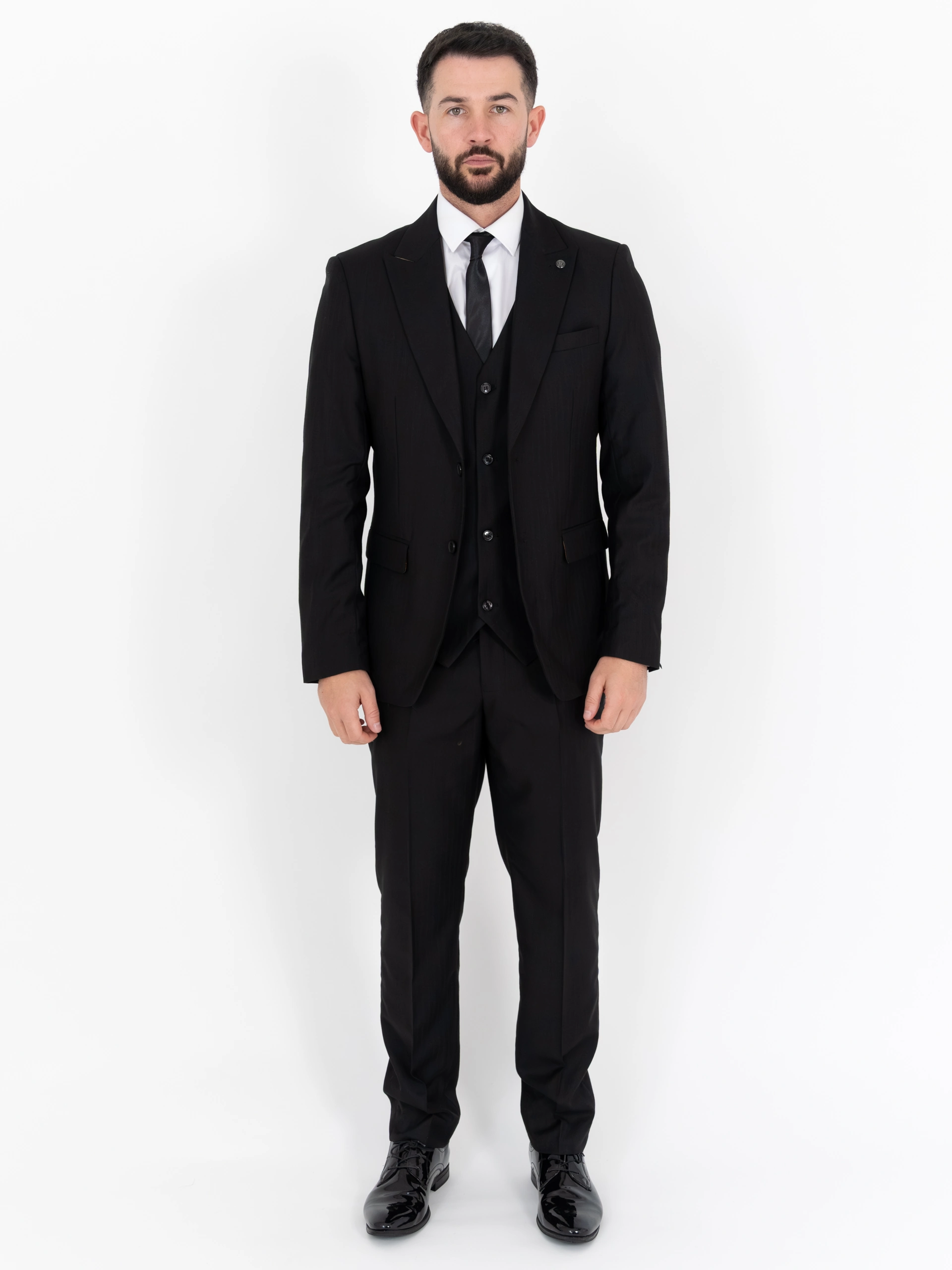 Thomas - Black Three Piece Suit 1 Thomas - black three piece suit