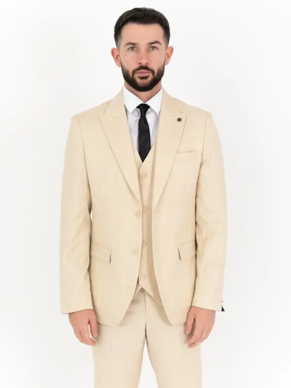 Thomas - cream three piece suit