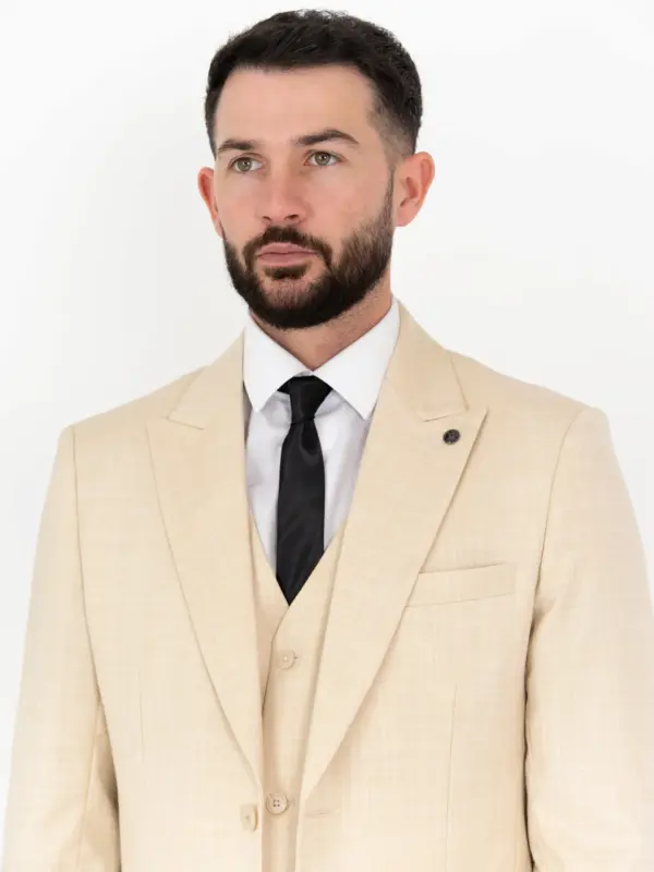 Thomas - cream three piece suit