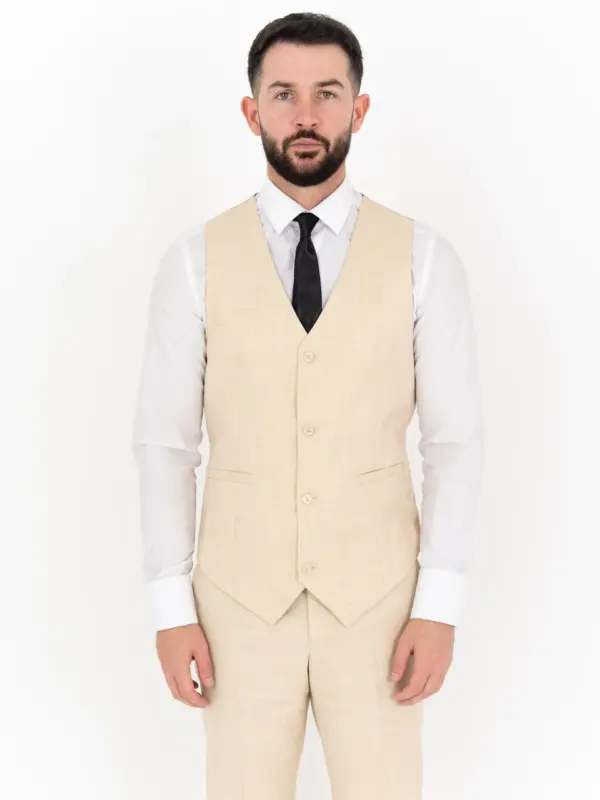 Thomas - cream three piece suit