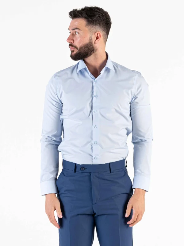 V2 classic light blue shirt