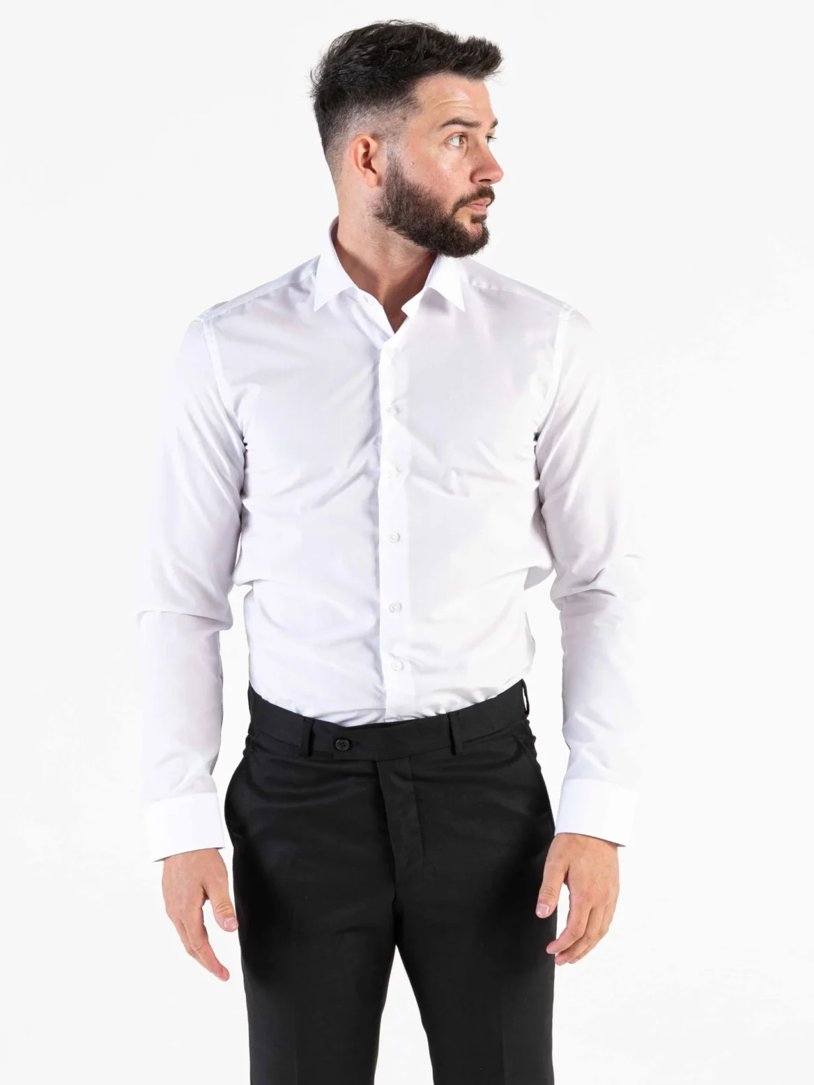 V2 classic white slim shirt