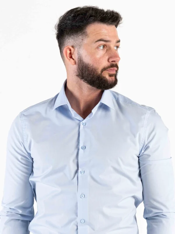 V2 tailored light blue shirt