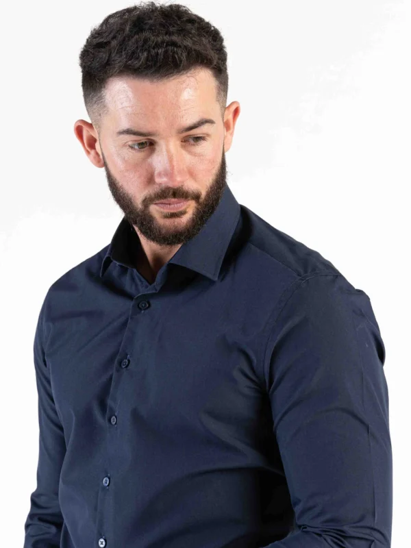 V2 tailored navy shirt