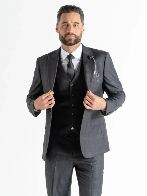 Chelsea - Charcoal with Light Grey Checks 28 Chelsea - Charcoal with Light Grey Checks