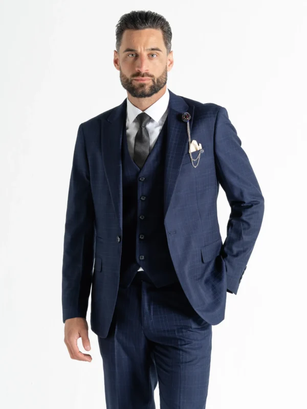 Chelsea - Deep Blue with Light Blue Checks