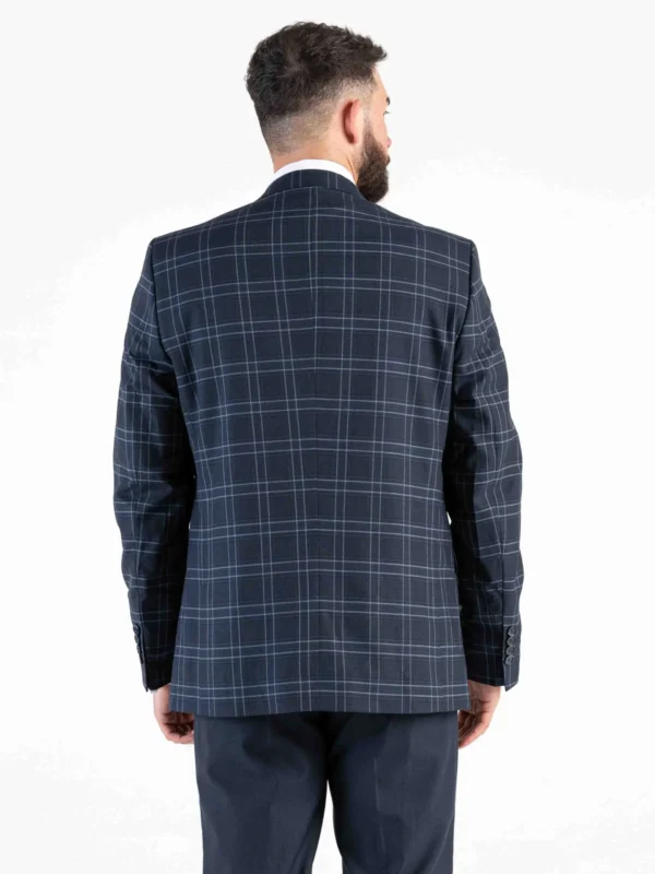 Angelo - Navy Checks Three Piece Suit 13 Angelo - Navy Checks Three Piece Suit