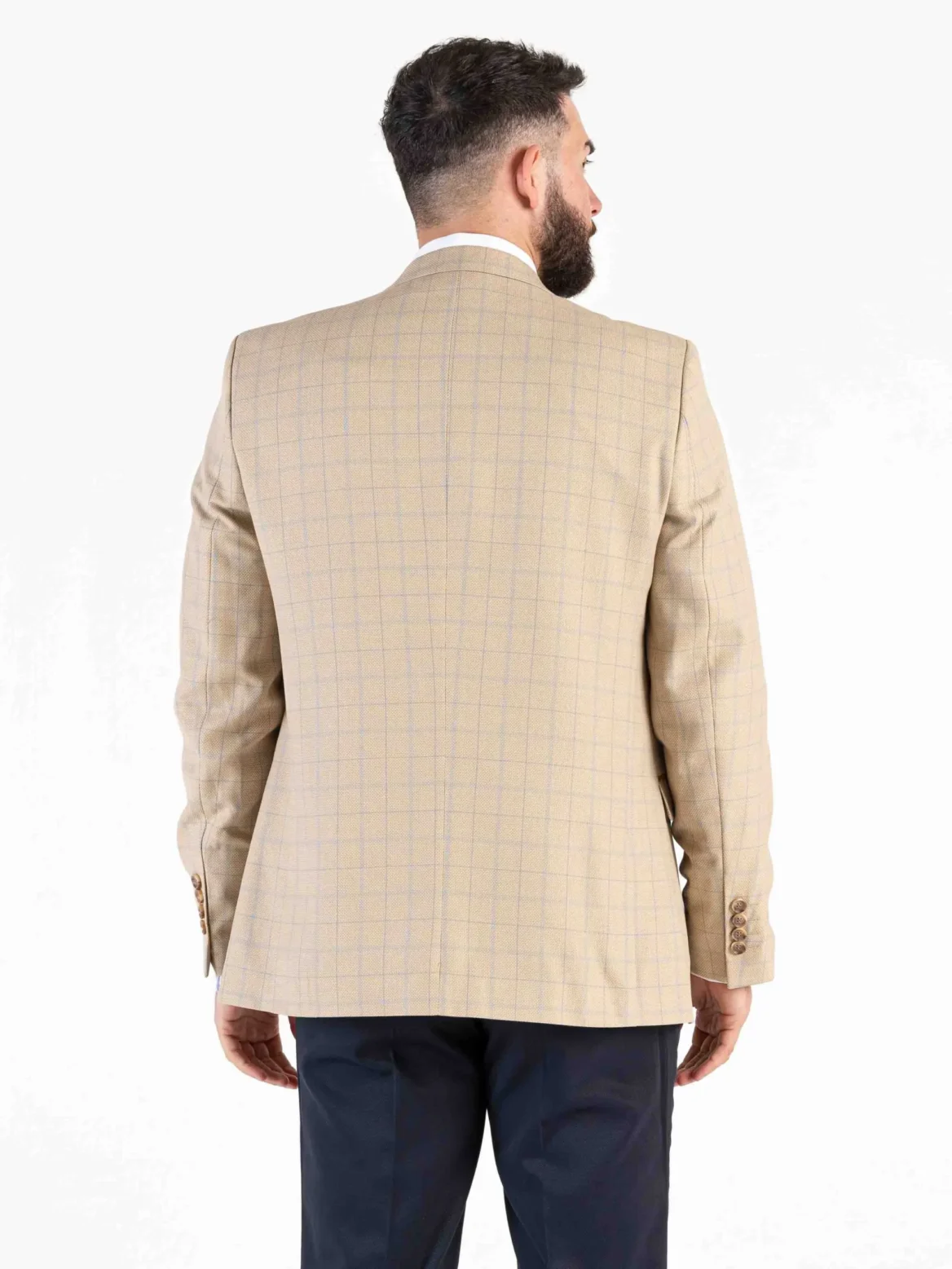 Angelo - Combi Beige Checks Three Piece Suit - Image 2